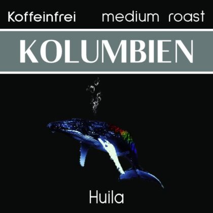 Blauwal, Schriftzug Kolumbien, medium roast