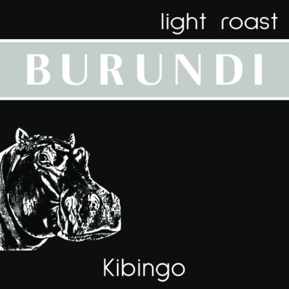 Schriftzug Burundi, Nilpferdkopf